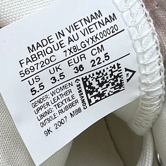 Converse White High-Top Leather Sneakers - Picture 12 of 12